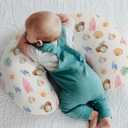 Neutral Summer Beach Nursing Pillow Covers for Boy Girl Surfboard Coconut Seashells Sun Balls Nursery Slipcover for Breastfeeding Pillows Seaside Soft Stretchy Removable Covers for Newborn Infant (One size, Boho)