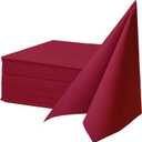 KMAKII Burgundy Disposable Dinner Napkins Linen-Feel Colored Paper Napkins Premium Cloth Like Napkins Ideal For Restaurant, Events, Weddings&Party,50 Pcs 16 x 16 inches