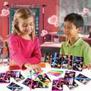 24 Pack Valentines Day Gifts for Kids Classroom LED Invisible Ink Pen with Valentines Cards for Kids School, Spy Pen Magic Gifts Valentines for Class Exchange Cards Prizes Party Favors for Boys Girls