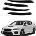 GXYWADY Black Tinted Trim Window Visor Deflector Vent Visor Window Visors Rain Guard Shade Deflector Replacement for Subaru WRX STI Sedan 4-Door 2015 2016 2017 2018 2019