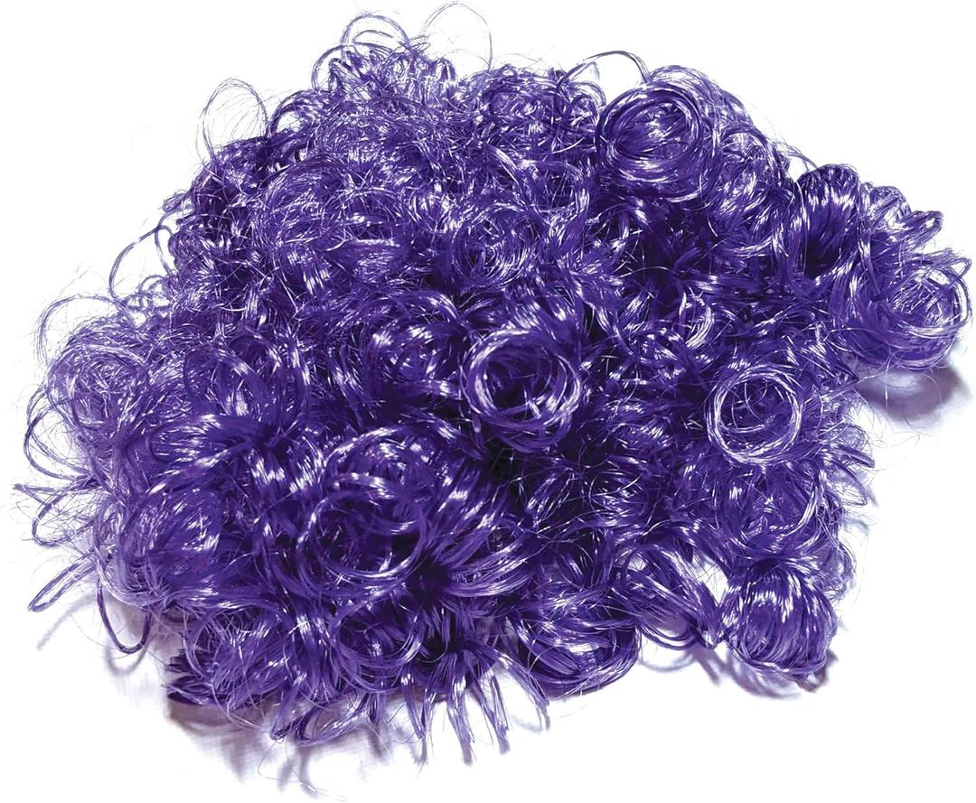 Linpeng Crafts, Curly, Making Supplies, Clown 2oz, Purple Doll Hair