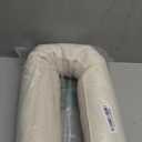 MAGZO Door Draft Stopper 32 Inch-Beige, Sound Proof Door Snake Draft Insulation Stopper with Hook Loops Weighted Blocker (32in x 4in)