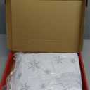 72 Inches Christmas Tree Skirt - Vonhen White Faur Fur Xmas Tree Skirts for Christmas Tree Holiday Party Decorations with Sequin Silver Snowflakes