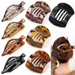 8 Pcs Flat Hair Clips for Women, 2 Styles French Flat Hair Clips for Women Large Strong Hold No-Slip Duckbill Hair Barrettes for Lying Down, Driving, Yoga