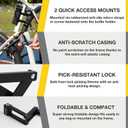 SIGTUNA Folding Bike Lock - Hardened Steel 8mm Fold-Up Heavy Duty Bike Lock with Easy Mounting, Secure Lock and Anti-Scratch Coating - Easily Keep Bike Secure and Paintwork Undamaged - Bicycle Lock