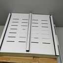 2-Pack Expandable Pull Out Cabinet Organizer,21"Deep Cabinet Organizer for Kitchen Cabinets with Raising Pad for Framed Cabinets, Adhesive Drawers for Bathroom Bedroom Pantry, 12"-20.5"W