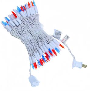 Red White and Blue Christmas Lights, UL Certified and Commercial Grade 100 LED Christmas Decorations String Lights, for Indoor and Outdoor Use.