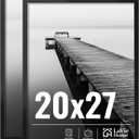 LaVie Home 20x27 Picture Frame for Wall Display, 20x27 Black Puzzle Frame with HD Plexiglas, 20 x 27 Poster Frame 2 Pack, Display Frame for Vertical or Horizontal, Classic Collection