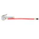 Steelman Straight Air Chuck Tire Inflator with Built-in Gauge and 12-inch Hose, Measures 10-90 PSI, Push-on Chuck, Steel Casing with Brass Fittings (Red)