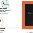 VIOLABBEY 4x6 Picture Frames Set of 4, Colorful Photo Frame of Modern Style, High Definition Tempered Real Glass, Wall Mounted or Tabletop Display (Blue+Light Blue+Orange+Apricot)
