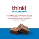 think! Protein Bars, High Protein Snacks, Gluten Free, Sugar Free Energy Bar with Whey Protein Isolate, Brownie Crunch, Nutrition Bars without Artificial Sweeteners, 2.1 Oz (12 Count) (EXP 03/20/27)