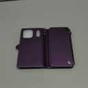 Defencase for iPhone 17 Pro Max Magnetic Wallet Case Compatible with Magsafe with RFID Blocking Zipper & Card Holder for Women Men PU Leather Strap Detachable Case for iPhone 17 Pro Max 6.9", Purple