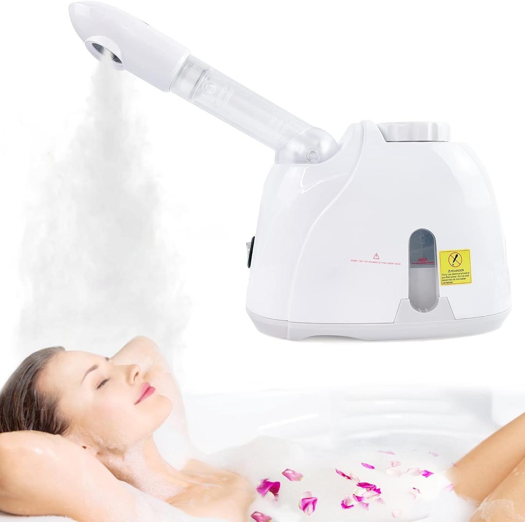 Facial Mist Steamer,YOKYAK Facial Steamers with 360 Rotatable Sprayer, Face Steamer for Facial Deep Cleaning, Hot Mist Humidifier Steam for Face Spa Sinuses Moisturizing, Homeuse or Salon