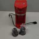 Mini Single Serve Coffee Maker for K Cup and Ground Coffee, Fast Brew One Cup Coffee Machine with Descaling Reminder and Water Window, 6 to 12 oz. Brew Sizes, Red (9.45 Inches)