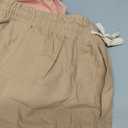 PLEPAN Mens 5 Inch Linen Shorts - Casual Elastic Waist Drawstring Summer Beach Shorts with Pocket (XXL)