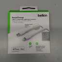 Belkin BoostCharge Nylon Braided USB C to Lightning Cable 6.6ft/2M - MFi Certified 18W Power Delivery iPhone Charger Cord - Apple Charger USB C Cable - Fast Charging for iPhone 14, iPhone 13 - White