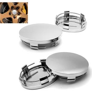 4 PCS Car Wheel Center Caps, ABS Snap-on Wheel Center Cap, Outer Diameter 2.36" Inner Diameter 2.2" Vehicle Rim Hub Cover, Universal for Cars (Silver)