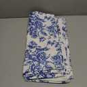 Mindsoft 12 Pack Blue Floral Cloth Napkins 18x18 Inch Reusable Linen Cotton Dinner Napkins Vintage Blue and White Table Napkin Cloth for Wedding Banquet Bridal Party Supplies