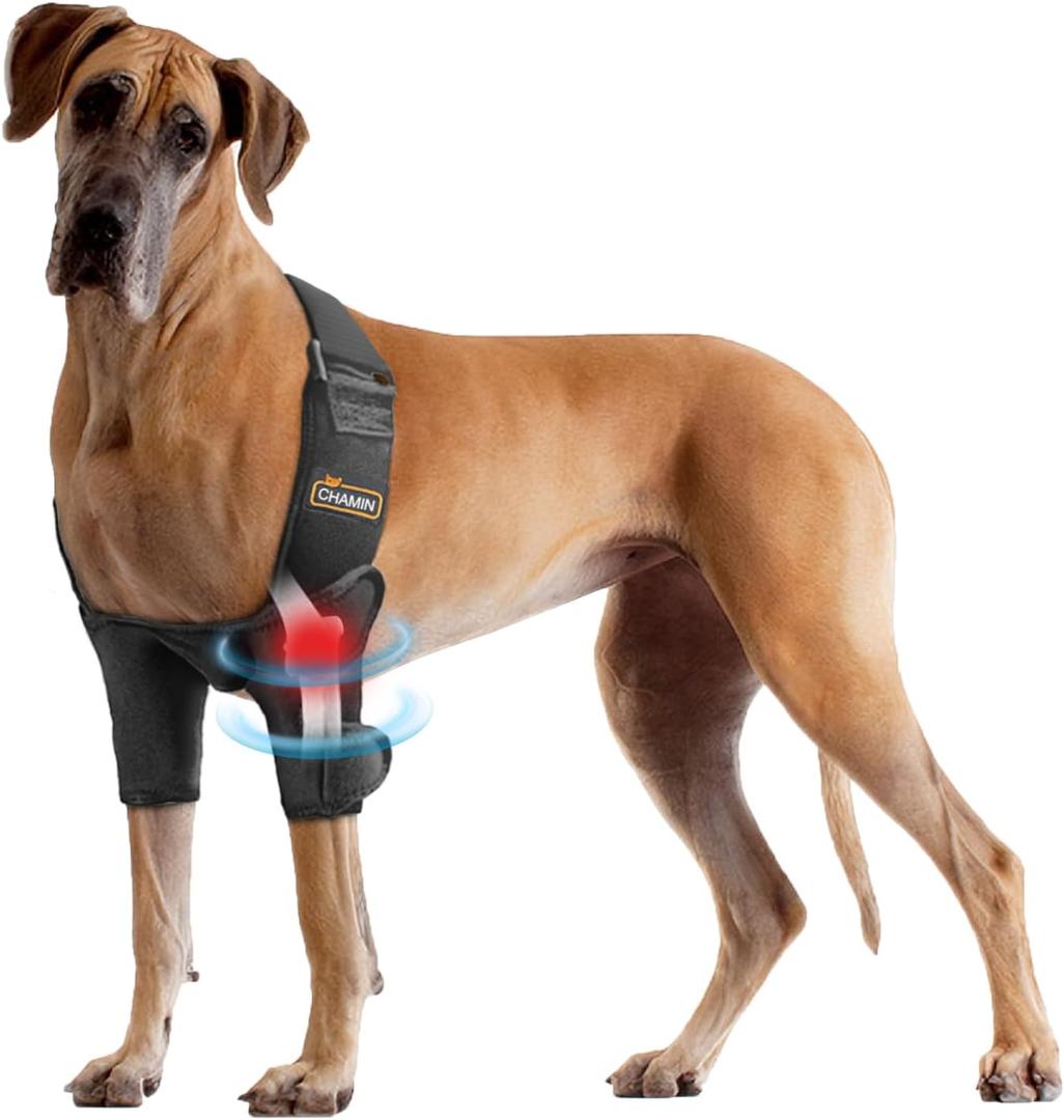 CHAMIN Dog Elbow Brace for Shoulder and Front Leg, Dog Elbow Protector Pads for Hygroma, Arthritis, Dysplasia, Pressure Sores, Shoulder Dislocation, Elbow Injury and Wound Healing,et(XXL)
