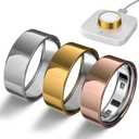 3 Pack Ring Cover Compatible with Oura Ring Gen 4/Oura Ring Gen 3 Horizon/Heritage, Upgraded Anti-Scratch TPU Ring Protector for Men Women, NOT for Oura Ring 4 Ceramic (Size 7) (Gold+Silver+RoseGold)