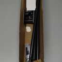 Curtain Rods No Drilling for Windows 30 to 45 Inches,5/8 Inch Diameter No Drill Small Curtain Rod Set with 3M Adhesive Brackets, Black