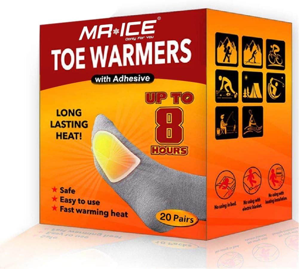 MR.ICE Toe & Insole Feet Warmers - Disposable, Air Activated, Long Lasting Hot Warmers