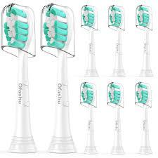 Replacement Toothbrush Heads Compatible with Philips Sonicare：9 Pack Soft Replacement Electric Brush Head for 4100 5100 6100 HX9023/65 W Optimal Control Snap-on System（B&W）