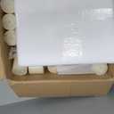 12 Pillar Candles W Vases,3.4''x 4.7'', 7'', 9.8'',Ivory White