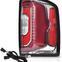 PIT66 LED Tail Lights Rear Light Lamp Assembly Right w/Bulbs Compatible with GMC Sierra 1500 2016-2018/Fit GMC Denali 1500 2016-2018/Fit GMC Sierra 1500 Limited 2019 GM2800295 84365930 84233587