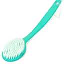 DecorRack Bath Brush with Bristles, Long Handle for Exfoliating Back, Body, and Feet, Bath and Shower Scrubber, Green (Pack of 2)