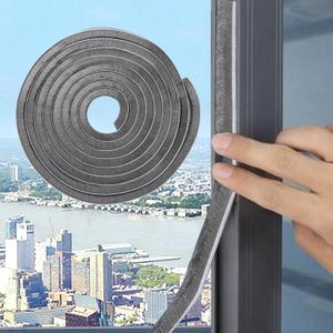 3 x 33 Ft Gray Self-Adhesive Weather Stripping - Soundproof, Draft Stopper for Doors & Windows | 0.35" W x 0.2" T