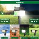 Solar Spot Lights Outdoor with 60 LED & Auto On/Off, 4 Pack Solar Lights Outdoor Waterproof IP68 with 3 Lighting Modes, 2-in-1 Solars Landscape Light for Outside, Garden, Yard(Cool White)