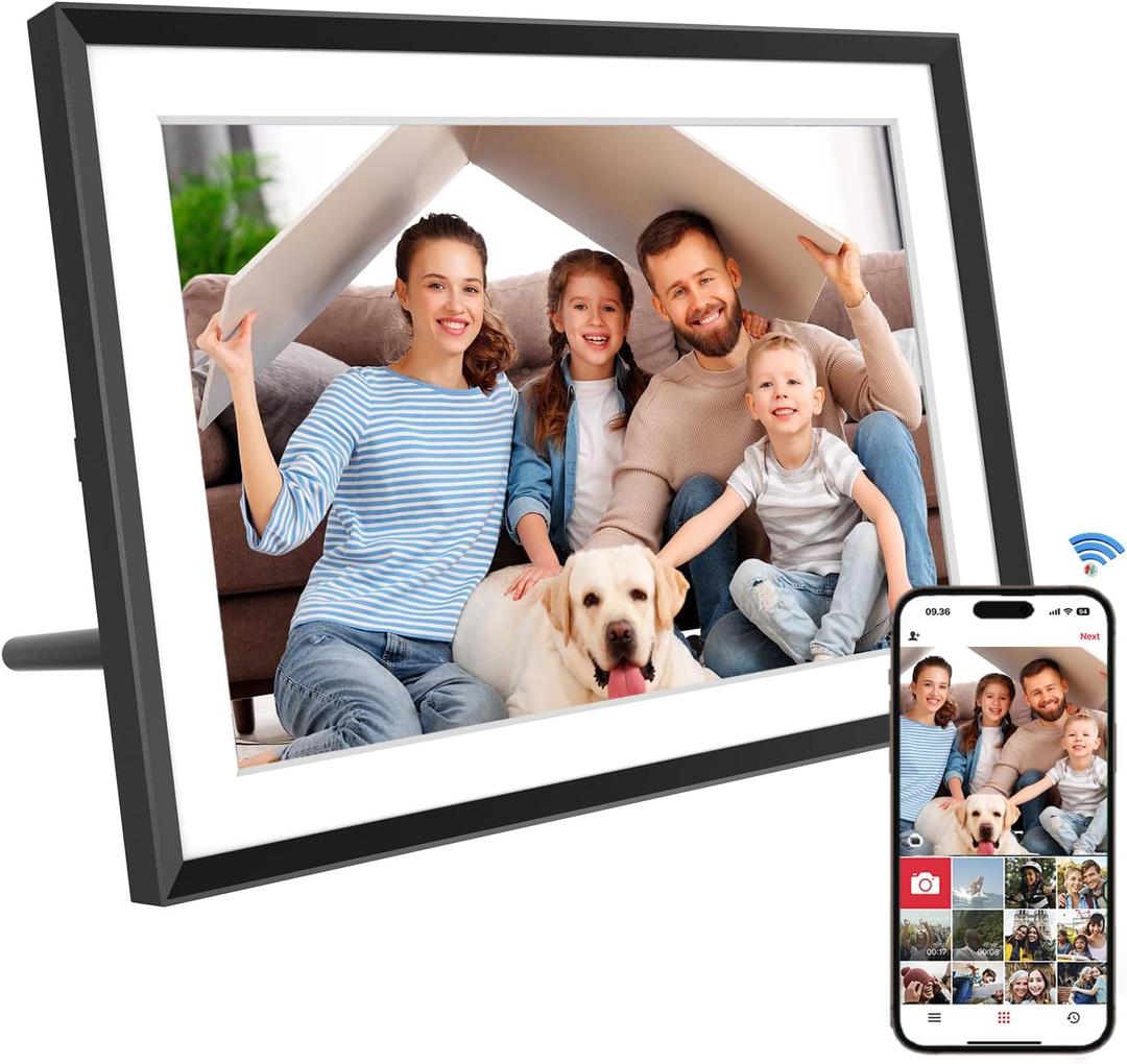 10 inch Digital Picture Frame- 1280x800 HD IPS Touch Screen Digital Photo Frame 32GB Storage, Auto-Rotate, Wall Mount - Instant Sharing & Smart Slideshow via App - Gift for Mom/Dad/Weddings/Birthday