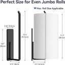 5 x Heavy-Duty Magnetic Paper Towel Holder for Fridge, Fits Jumbo Rolls, Black, 12.4 inches