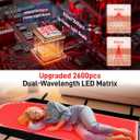 2026 Upgraded Triple-Mode Red Light Therapy Mat for Full Body Pain Relief, FSA&HSA Eligible 72.0" x 33.4" Medical-Grade TPU Infrared Red Light Bed with 2600 Dual-Wave LEDs (Black)