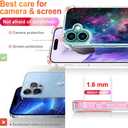 Compatible with iPhone 16 Plus Case Clear Cute for Women - Rugged Phone Cases Funda Protector Cover Skin (Pink Galaxy Universe)