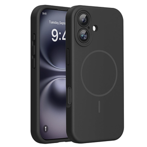 Miracase Compatible with iPhone 16 Case, [Soft AntiScratch Microfiber Lining], Compatible with MagSafe, Liquid Silicone Case Shockproof Drop Protection Phone Case for 16,Black