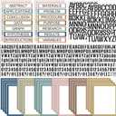 PerKoop 36 Sheets Science Fair Board Poster Boards Supplies 24 Self Adhesive Presentation Subtitles 4 Science Fair Project Titles 8 Personalized Letter Sticker for Classroom(Rustic Color)