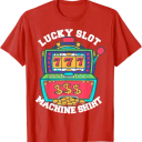 Lucky Slot Machine Tee Casino Las Vegas Gambling T-Shirt L
