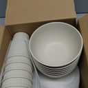18pcs Wheat Straw Dinnerware Sets HXYPN Unbreakable Reusable Dinnerware Set Kitchen Cups Plates and Bowls Sets Dishwasher Microwave Safe Plates