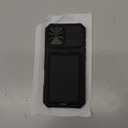 SSLOTSCASE for iPhone 17 Case with Card Holder & Kickstand & Slide Camera Lens Cover & Camera Stand & Wallet, Military-Grade Heavy Duty Hard Rugged Phone Case Cover for iPhone 17 6.3'' 5G 2025, Black