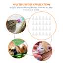 2 x 40pcs Pet Nurser Nipples Silicone Replacement Pacifiers - Soft Pet Food Feeding Bottle Nipple Pacifier for Kitten Puppy Rabbit Chinchillas Small Animals Nursing Suckling Tool Accessory Supplies