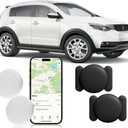GPS Tracker for Vehicles, 2PCS Mini Hidden Vehicles Tracker with Magnetic Case, Work with Find My (iOS Only), No Monthly Fee, No Subscription (Black)