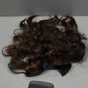 KooKaStyle Invisible Wire Hair Extensions with Transparent Headband Adjustable Size 4 Secure Clips Long Wavy Highlight Hairpiece 20 Inch H2/426alayage Dark Brown to Chestnut for Women