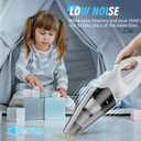 FUOAYOC Handheld Vacuum Cordless,6KPA Powerful Suction Hand Held Vacuum with LED Light/Multi Accessories