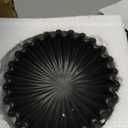 Kultilanda Ceramic Bowl for Kitchen Counter Small Black Decorative Bowl Modern Home Decor 6 Inches Key Bowl Ruffle Fluted Scalloped Bowl, Black