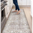 DEXI Kitchen Mats for Floor Cushioned Anti Fatigue, 58,5x24 Extra Large Wide Runner Rug Non Slip, Waterproof Soft Comfort Standing Rubber Padded, Brown