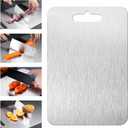 Titanium Cutting Board, 100% Pure Titanium Cutting Boards for Kitchen, Upgrade Hygiene & Durability Food-Grade Cutting Boards for Meat Fruit & Vegetable(18.1"L x 12"W)