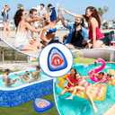 Nattork Inflatable Foot Bath Basin for Pool Entry, Foldable Foot Wash Tub for Above Ground Swimming Pools, Hot Tubs, and Outdoor Spas, Lightweight Foot Cleaning Basin for Pool Ladder Hygiene Shark