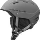 OutdoorMaster Kelvin II Ski Helmet - Snow Sport Helmet Snowboard Helmet for Men Women & Youth (Large, Matte Gray)